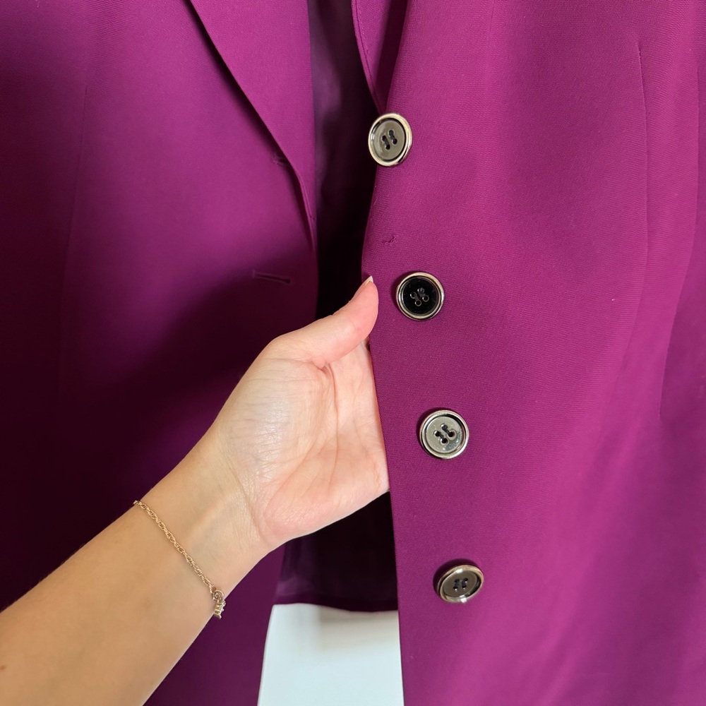 Le Suit Women's Plum Purple Blazer Jacket 16W - Picture 5 of 9